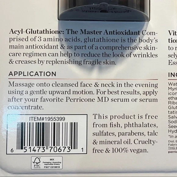 buy perricone md essential fx acyl glutathione intensive overnight moisturizer Perricone Md Essential Fx Acyl-Glutathione Chia Facial Oil main image 1